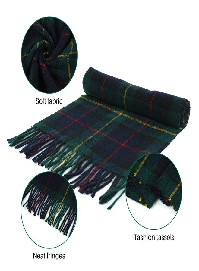 E-Clover Christmas Dog Bandanas Matching Owner Green Blue Buffalo Scarf Plaid Dog Bandana Bibs with Tartan Scarves Shawl for Medium Large Dogs Boy Mom Outfit - Image 3